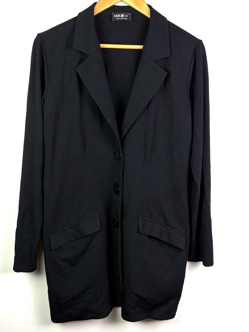 Made in Canada! MIIK Long Blazer with Notch Lapel size L